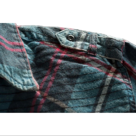 Affliction Men's Button Down Shirt Eastside Woven Embroidered Biker - Picture 5 of 11